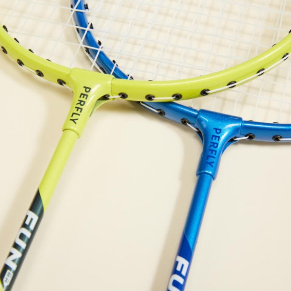 Adult badminton racket set Fun set br130 ad lime blue