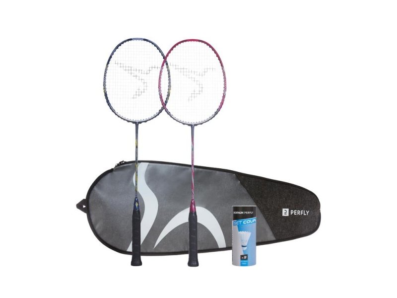 Badminton adult racket br set perform 590 blue purple