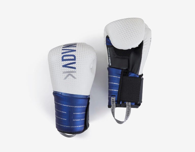 Boxing Gloves 500 - White/Blue