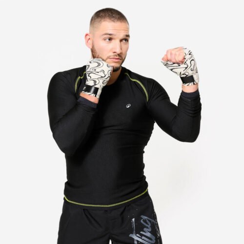 Durable Boxing Wraps 3 m - Off-White & Black