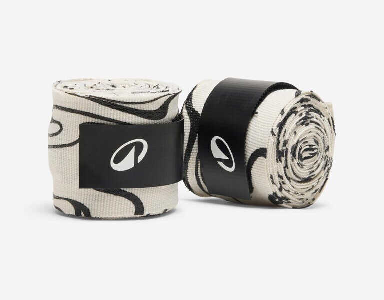 Durable Boxing Wraps 3 m - Off-White & Black
