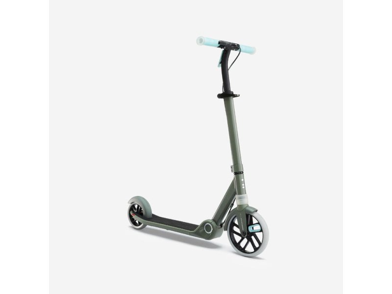 Kids' Scooter M900 - Khaki Green/Light Blue Accents